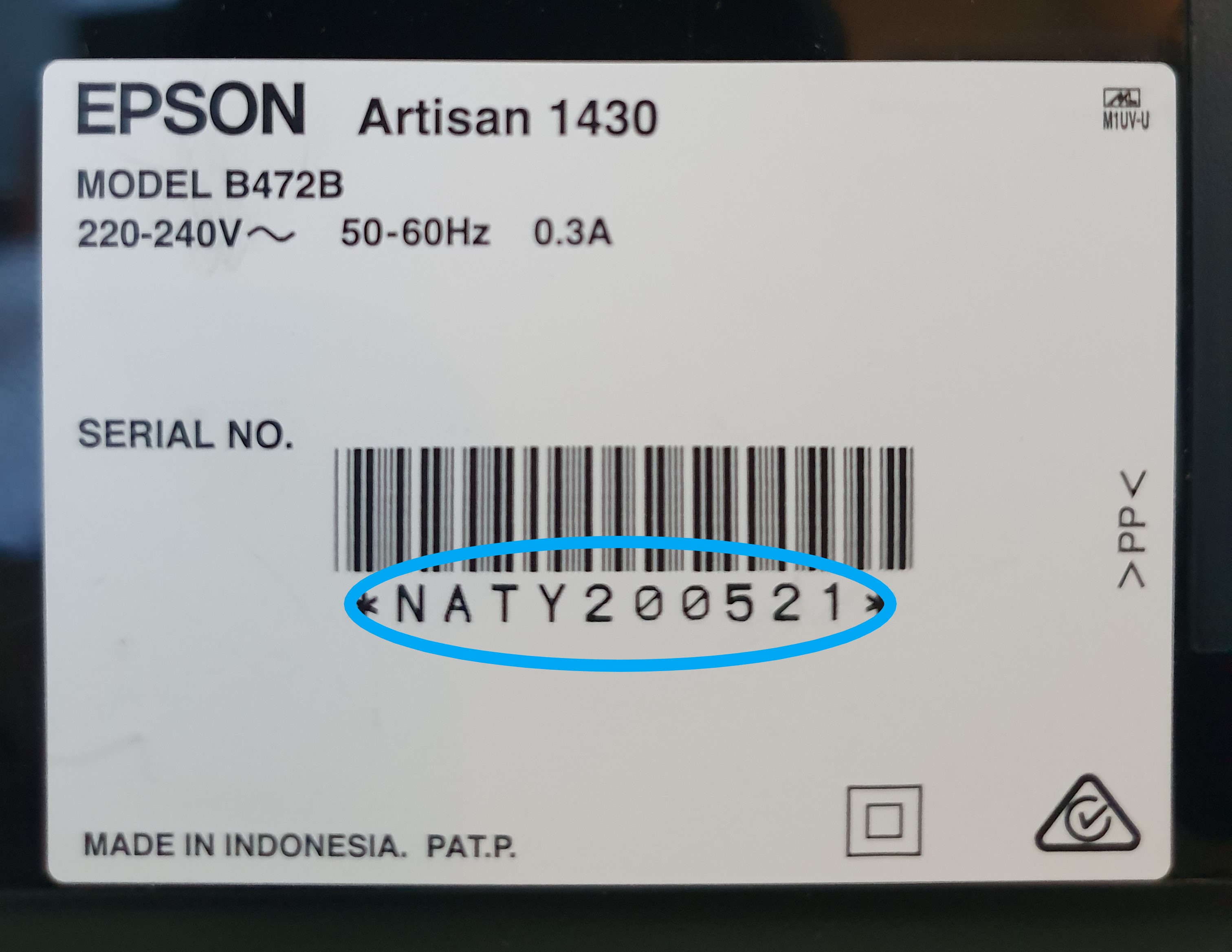 epson printer serial number lookup